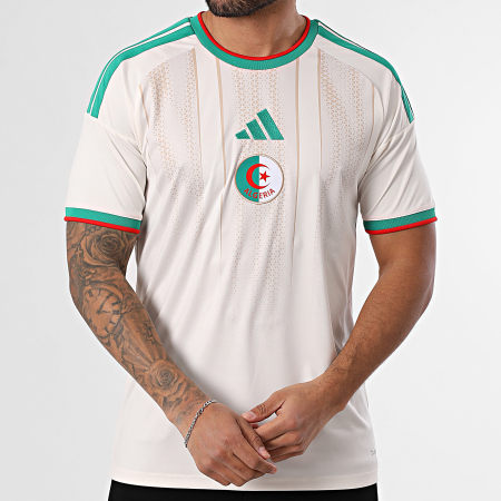 Adidas Sportswear - Maillot De Foot A Bandes Fédération Algérienne De Football JN4457 Beige Clair