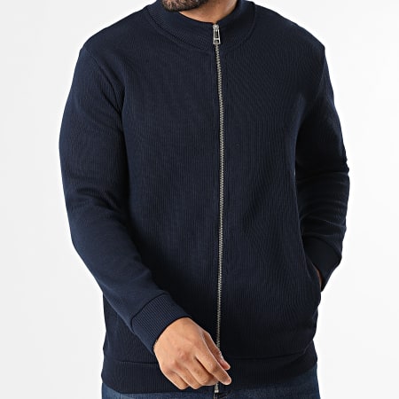 Classic Series - Gilet Zippé Côtelé 552 Bleu Marine