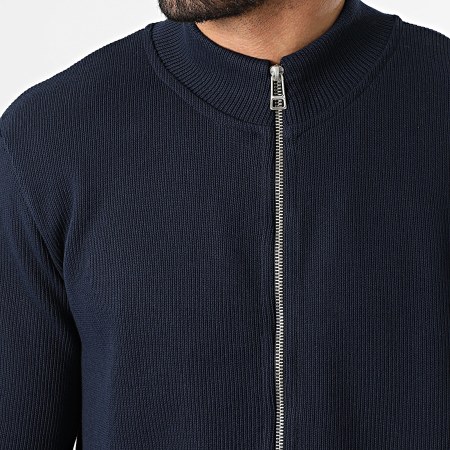 Classic Series - Gilet Zippé Côtelé 552 Bleu Marine