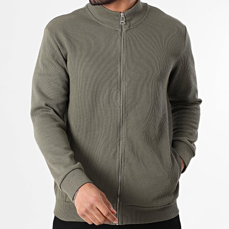 Classic Series - Gilet Zippé Côtelé 552 Vert Kaki