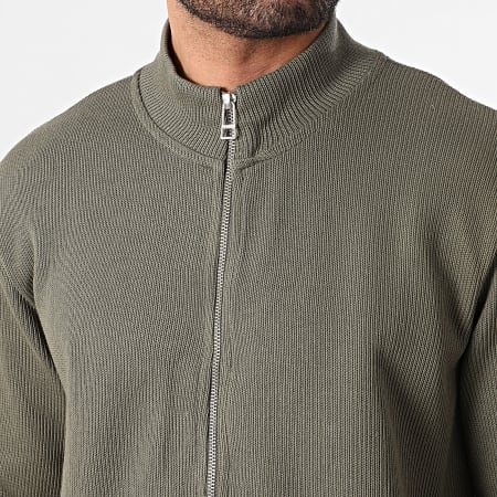 Classic Series - Gilet Zippé Côtelé 552 Vert Kaki