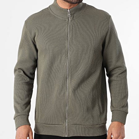 Classic Series - Gilet Zippé Côtelé 552 Vert Kaki
