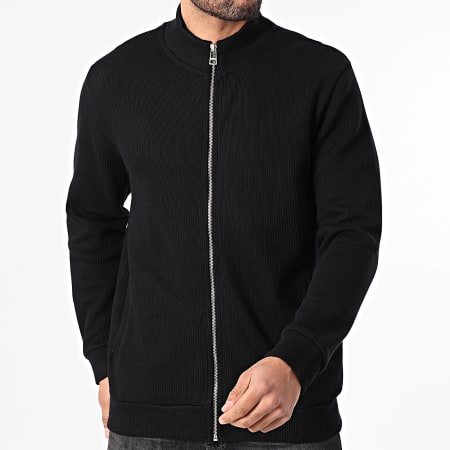 Classic Series - Gilet Zippé Côtelé 552 Noir