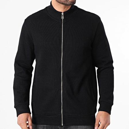 Classic Series - Gilet Zippé Côtelé 552 Noir