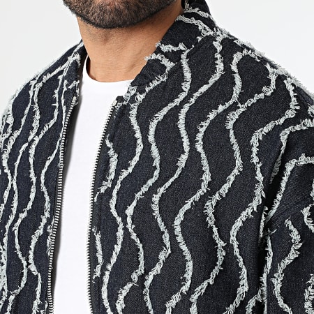 Frilivin - Chaqueta de Jean con Cremallera T70 Azul Oscuro