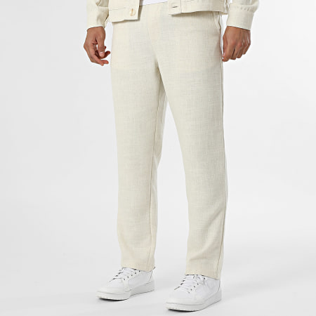 Frilivin - Conjunto de sobrecamisa y pantalón 161 Beige