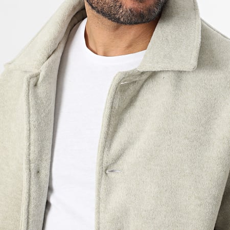 Frilivin - Conjunto de chaqueta abotonada y pantalón H55 Beige