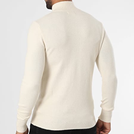 Classic Series - Pull Col Zippé 027 Beige Clair