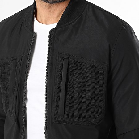 Frilivin - Conjunto Chaqueta con Cremallera y Pantalón Cargo 825 Negro