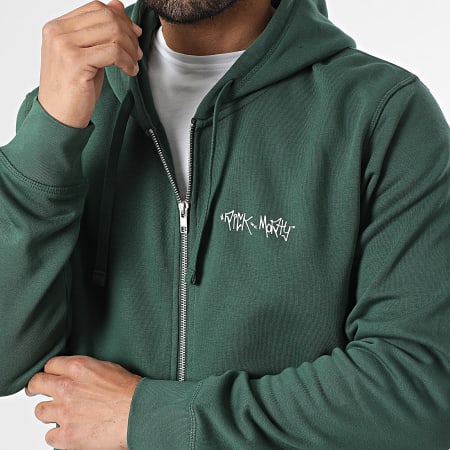Rick Et Morty - Sweat Zippé Capuche Graff Vert Blanc