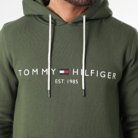Tommy Hilfiger - Sweat Capuche Tommy Logo 1599 Vert Kaki