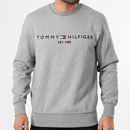 Tommy Hilfiger - Sweat Crewneck Tommy Logo 1596 Gris Chiné