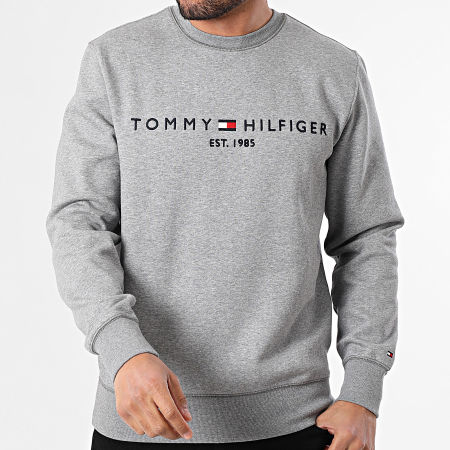 Tommy Hilfiger - Sweat Crewneck Tommy Logo 1596 Gris Chiné