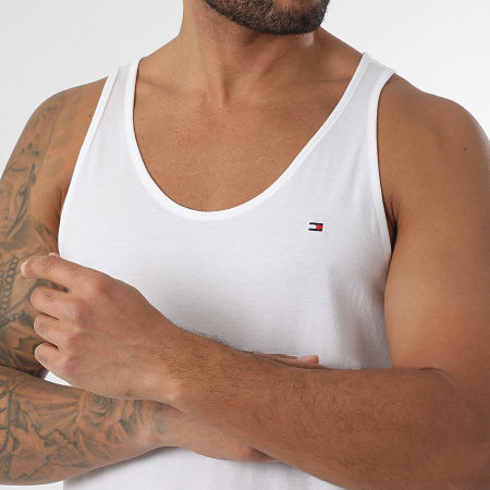 Tommy Hilfiger - Pack de 3 Camisetas Sin Mangas Signature 3387 Negro Gris Jaspeado Blanco