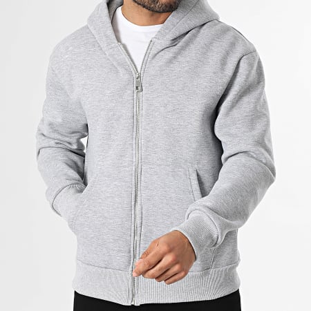 Frilivin - Sudadera con Capucha con Cremallera 54C Gris Jaspeado