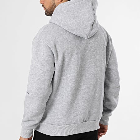 Frilivin - Sudadera con Capucha con Cremallera 54C Gris Jaspeado