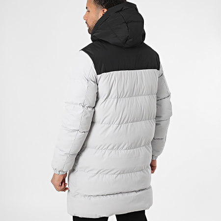 Frilivin - Plumífero con capucha larga M40 Gris Claro