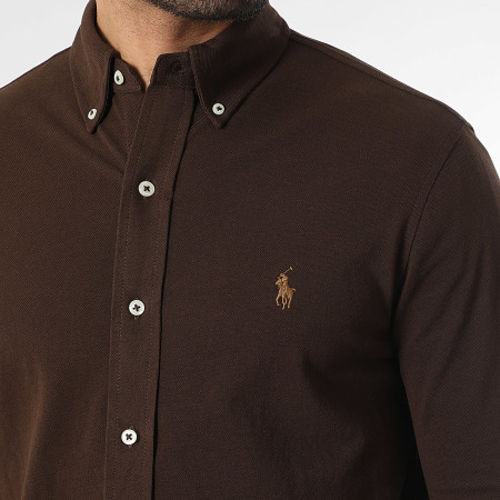 Polo Ralph Lauren - Camisa de Manga Larga Original Player Marrón