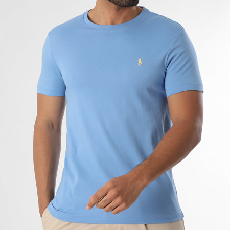 Polo Ralph Lauren - Tee Shirt Original Player Custom Slim Fit Bleu Clair