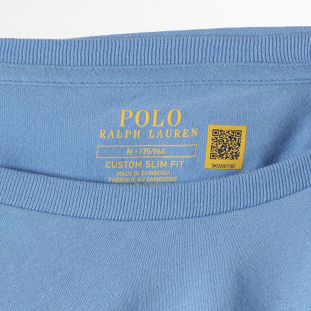 Polo Ralph Lauren - Tee Shirt Original Player Custom Slim Fit Bleu Clair