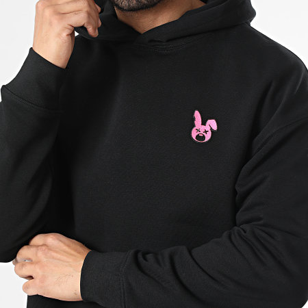 Sale Môme Paris - Sudadera con capucha relajada parche bordado conejo negro