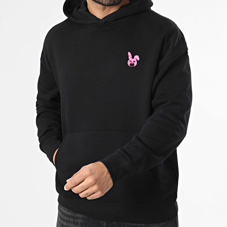 Sale Môme Paris - Sudadera con capucha relajada parche bordado conejo negro
