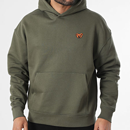 Sale Môme Paris - Sudadera Capucha Relajada Parche Bordado Osito Verde Caqui