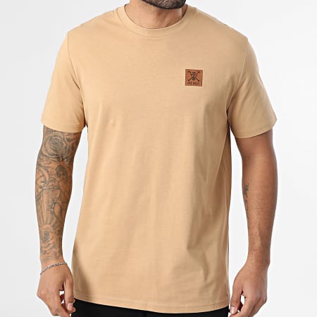 One Piece - Tee Shirt Oversize Large Patch Cuir Camel