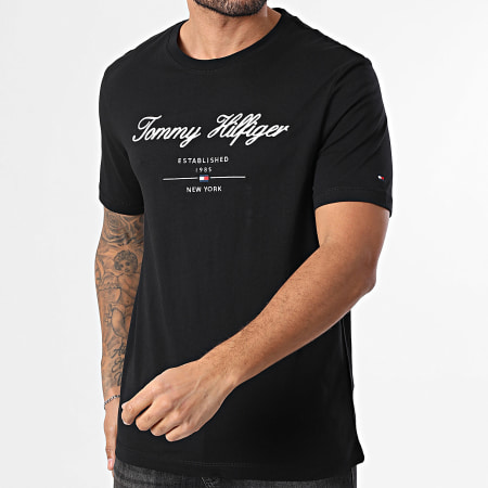 Tommy Hilfiger - Tee Shirt Script Logo 3691 Noir