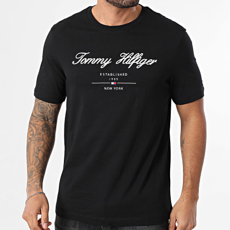 Tommy Hilfiger - Tee Shirt Script Logo 3691 Noir