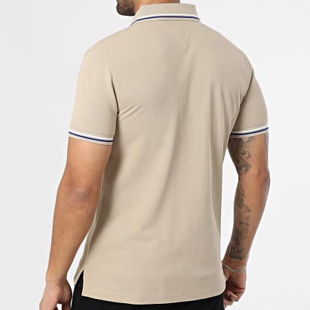 Tommy Hilfiger - Polo Manches Courtes Slim Seasonal 9993 Beige
