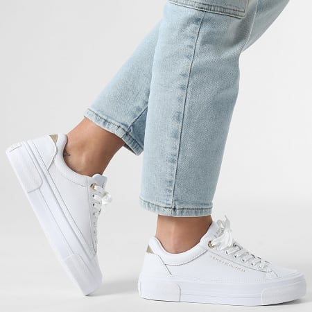 Tommy Hilfiger - Baskets Femme Foxing Platform Leather 9018 White