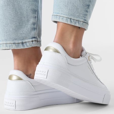 Tommy Hilfiger - Baskets Femme Foxing Platform Leather 9018 White