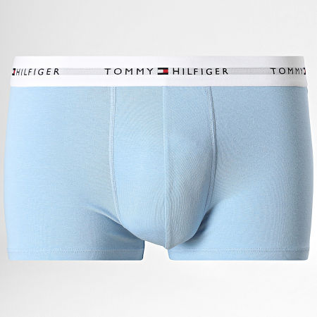 Tommy Hilfiger - Lot De 3 Boxers Trunk 2761 Violet Bleu Clair Gris Chiné