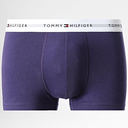 Tommy Hilfiger - Lot De 3 Boxers Trunk 2761 Violet Bleu Clair Gris Chiné