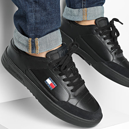 Tommy Jeans - Baskets Cupsole Leather 1660 Black