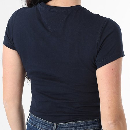 Tommy Jeans - Tee Shirt Femme Slim 0459 Bleu Marine