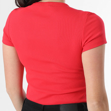 Tommy Jeans - Tee Shirt Slim Femme Essential 7383 Rouge