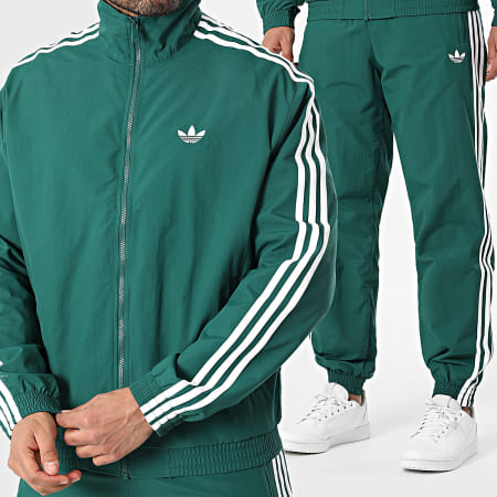 Adidas Originals - Ensemble De Survetement A Bandes Firebird KC8018 KC8032 Vert Blanc