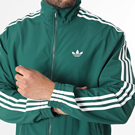 Adidas Originals - Ensemble De Survetement A Bandes Firebird KC8018 KC8032 Vert Blanc