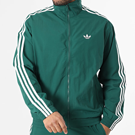 Adidas Originals - Ensemble De Survetement A Bandes Firebird KC8018 KC8032 Vert Blanc