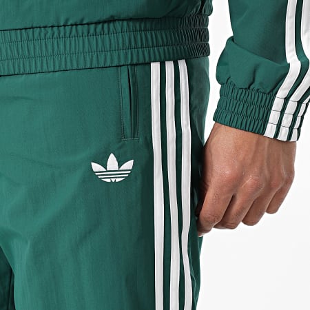 Adidas Originals - Ensemble De Survetement A Bandes Firebird KC8018 KC8032 Vert Blanc