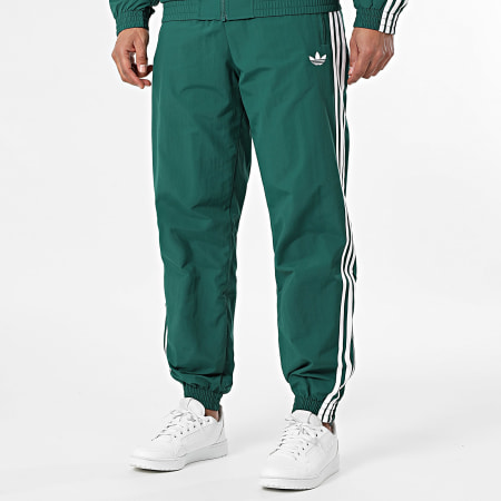Adidas Originals - Ensemble De Survetement A Bandes Firebird KC8018 KC8032 Vert Blanc