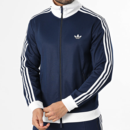 Adidas Originals - Ensemble De Survetement A Bandes Beckenbauer KE3526 KE3529 Bleu Marine Blanc