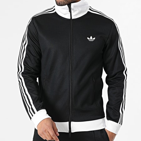 Adidas Originals - Ensemble De Survetement A Bandes Beckenbauer KE3527 KE3530 Noir Blanc