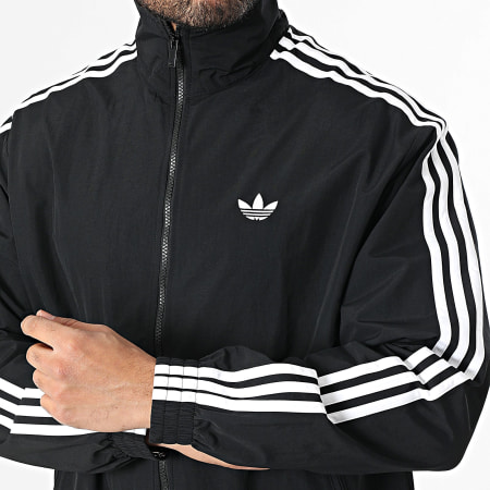 Adidas Originals - Ensemble De Survetement A Bandes Firebird KE1366 KE1371 Noir Blanc