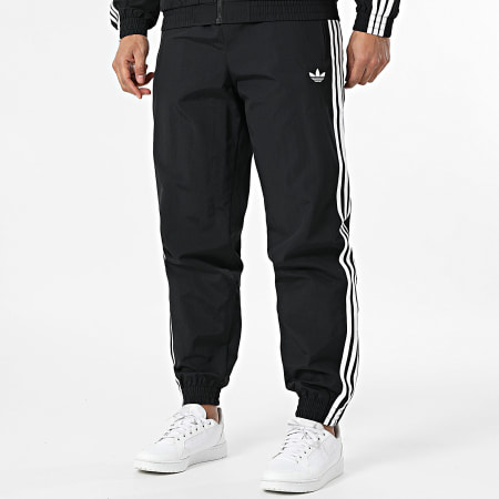 Adidas Originals - Ensemble De Survetement A Bandes Firebird KE1366 KE1371 Noir Blanc