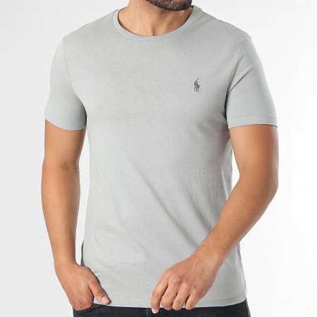 Polo Ralph Lauren - Tee Shirt Original Player Custom Slim Fit Gris