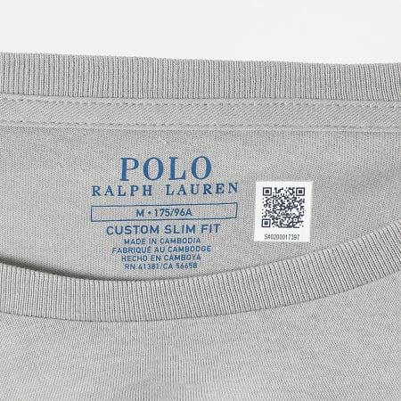 Polo Ralph Lauren - Tee Shirt Original Player Custom Slim Fit Gris