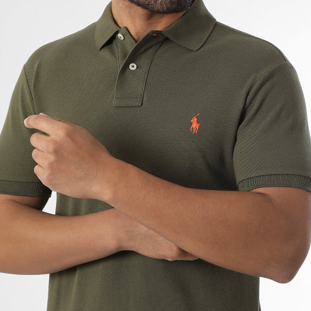 Polo Ralph Lauren - Polo Manches Courtes Slim Original Player Vert Kaki
